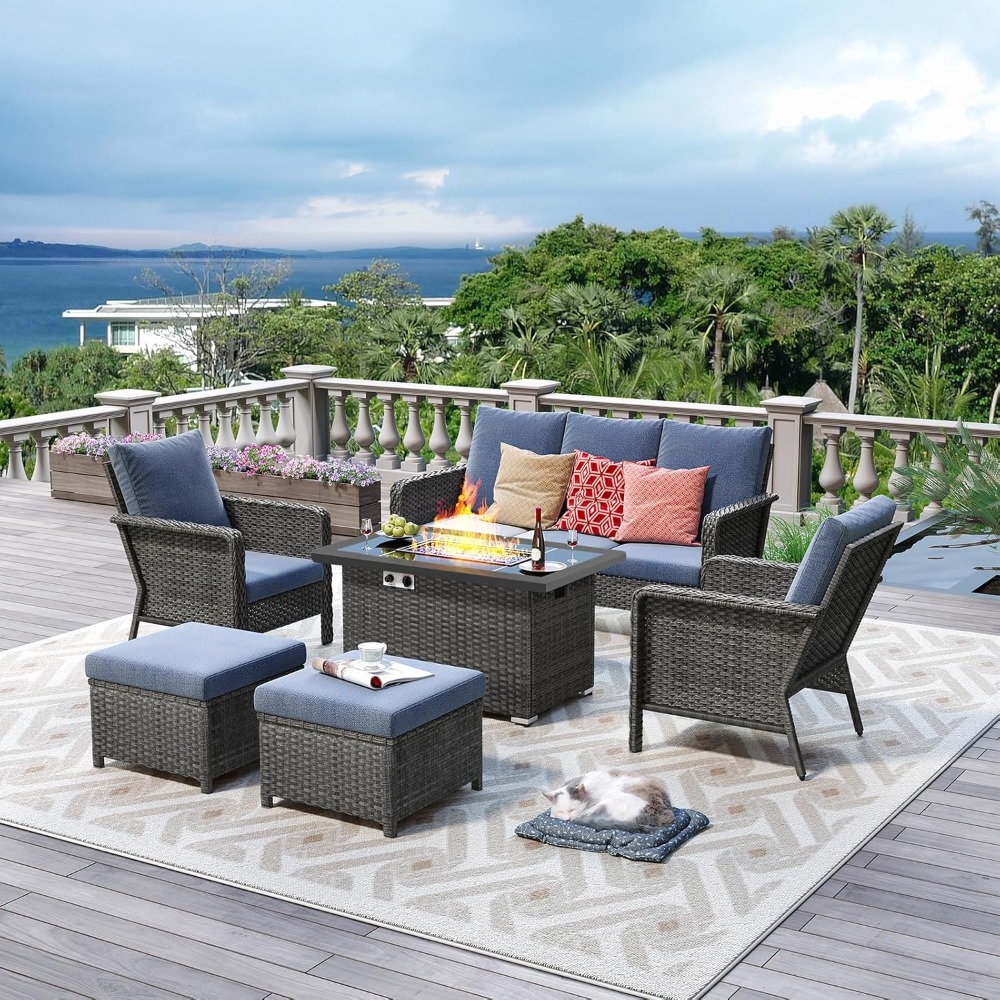 Outdoor Furniture Set With Fire Pit - Outdoor Patio Furniture Set With 44