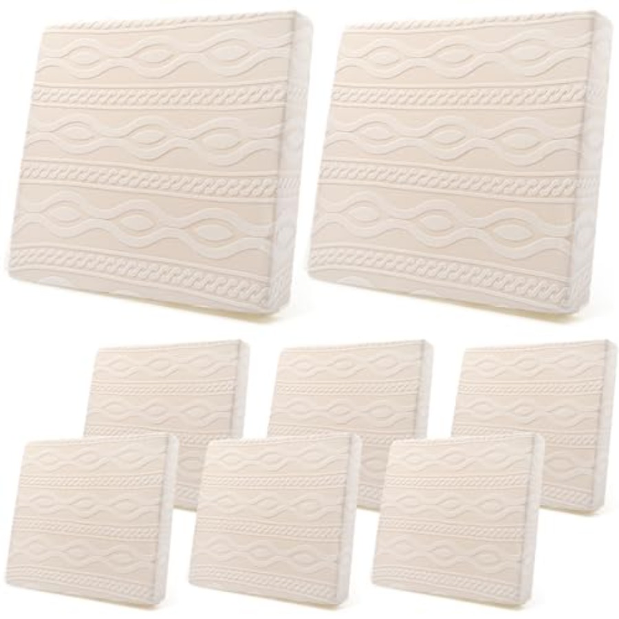 8Pcs Stretch Patio Cushion Cov - مراجعة Outdoor Furniture Patio وسعره