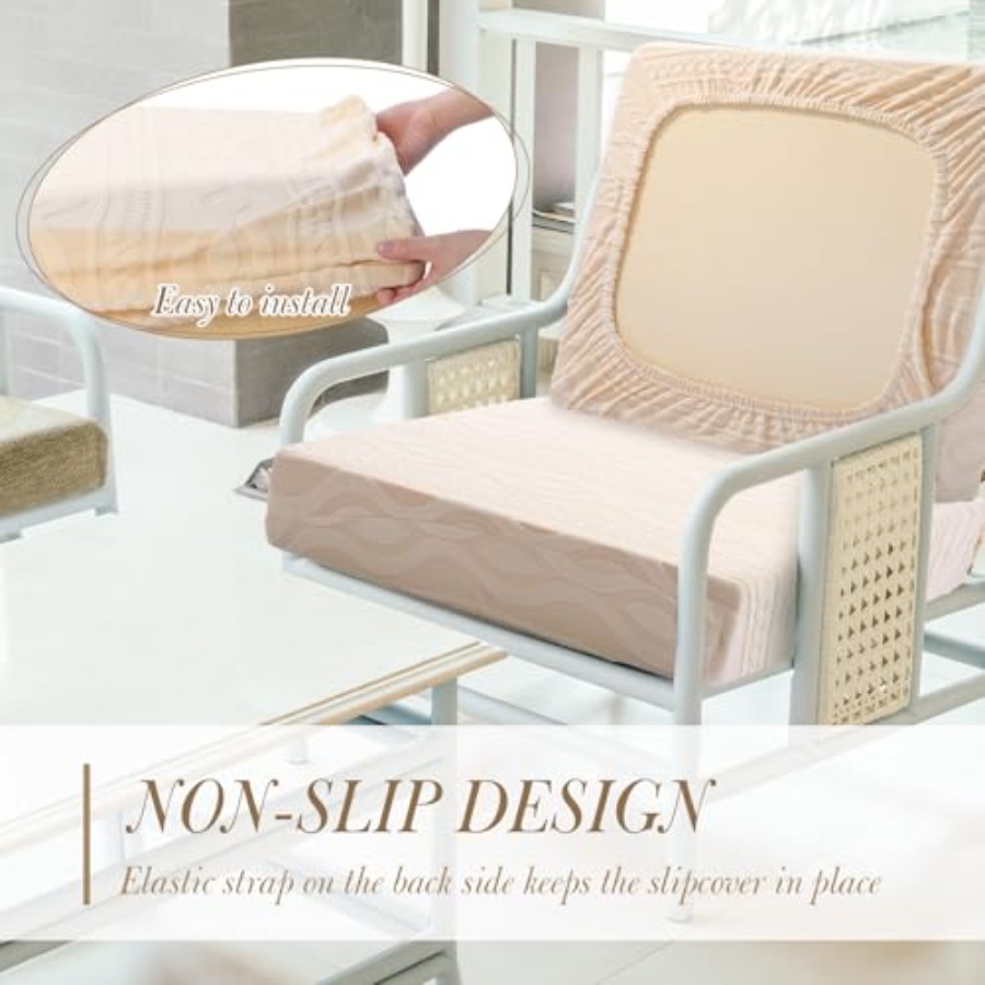 8Pcs Stretch Patio Cushion Cov - مراجعة Outdoor Furniture Patio وسعره