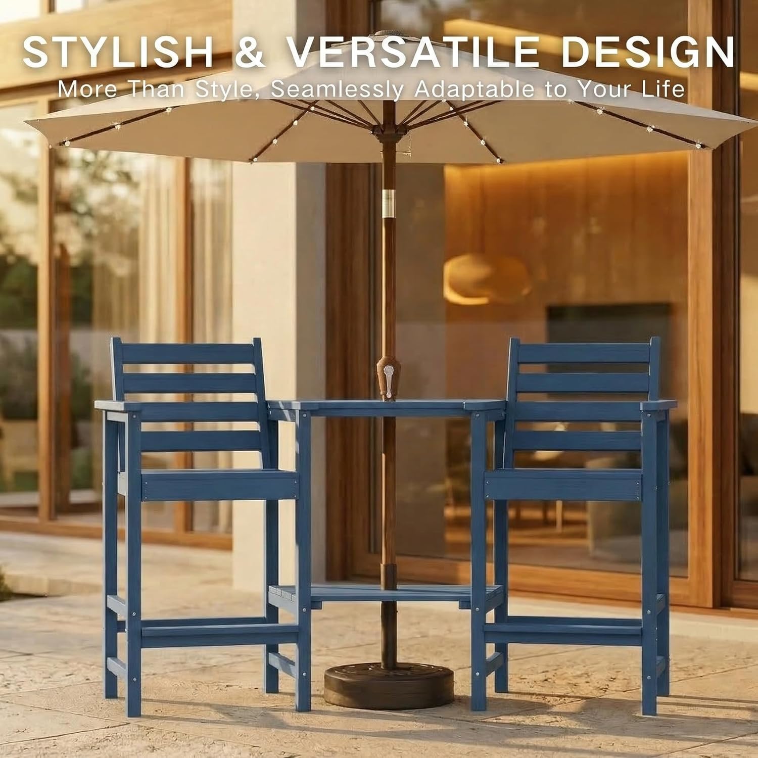 Tall Adirondack Chair HDPE Bar - مراجعة Adirondack Chair Wood وسعره