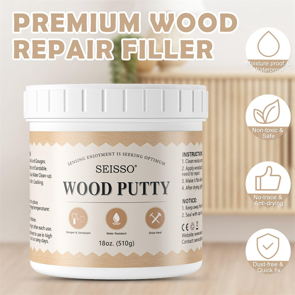 SEISSO White Wood Putty Waterp - مراجعة Outdoor Furniture Restoration وسعره
