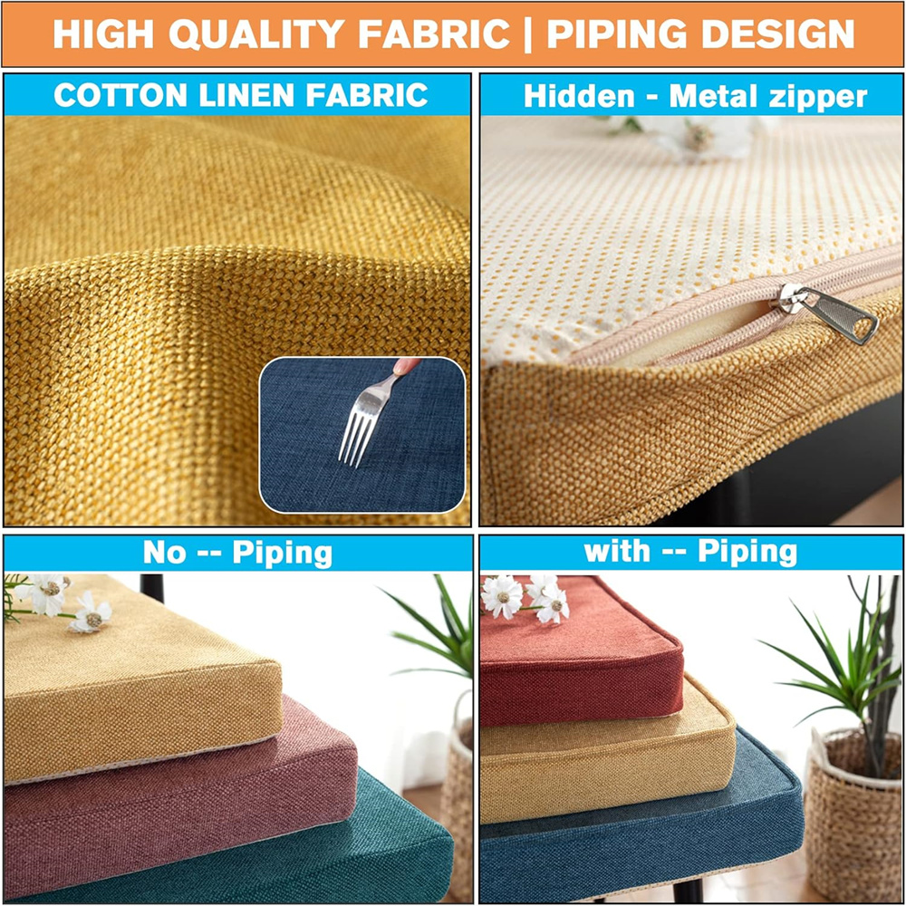 Single Piping Long Bench Cushi - مراجعة Outdoor Furniture Upholstery وسعره