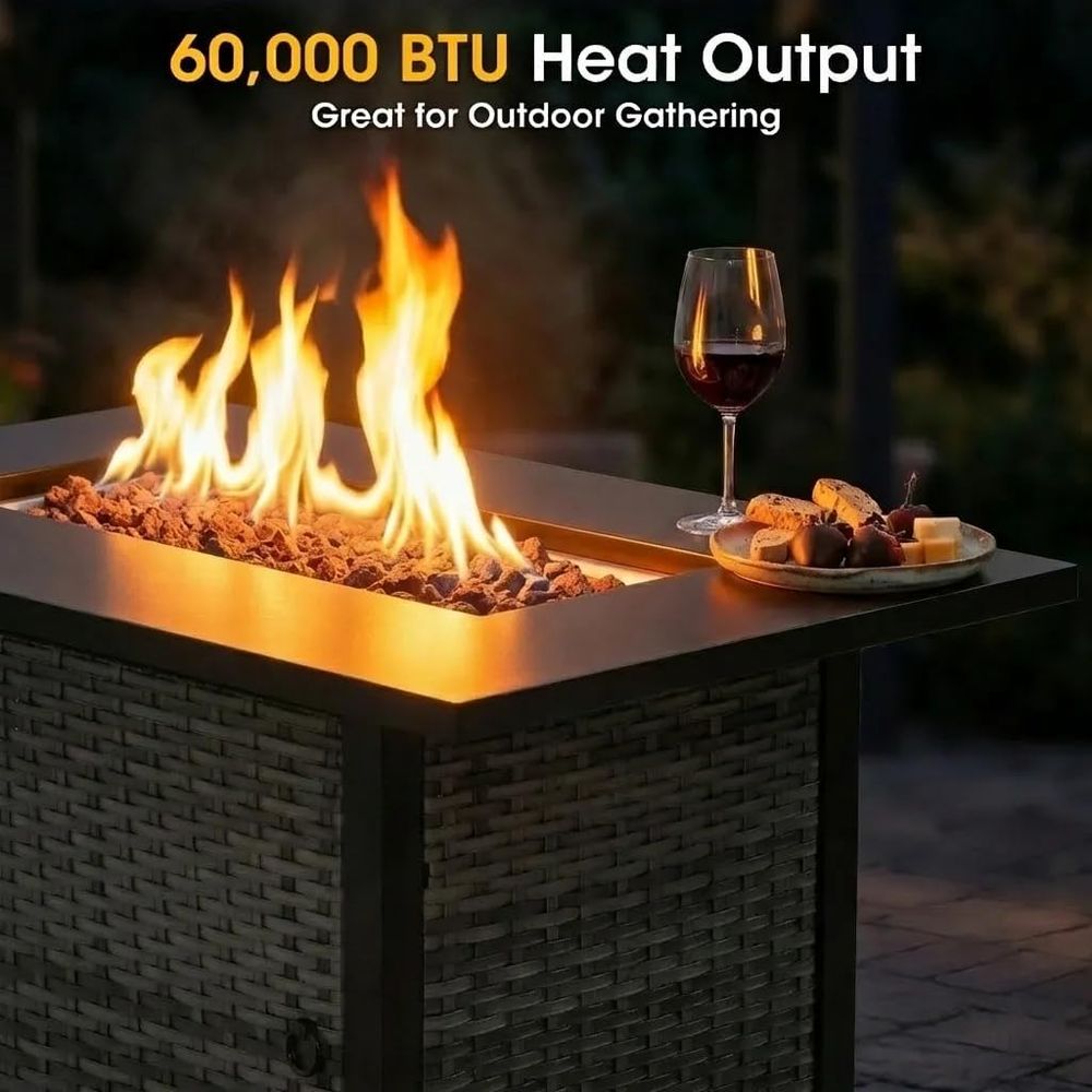 5-Piece Patio Furniture Set wi - مراجعة Outdoor Furniture Set With Fire Pit وسعره