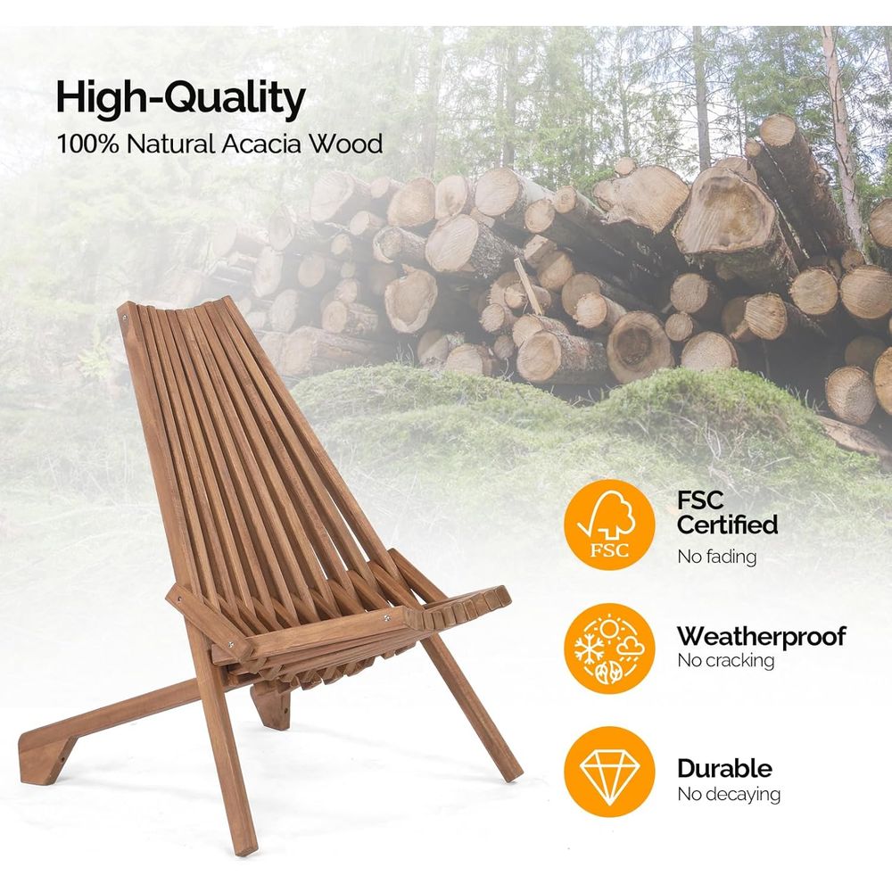 Weather-Resistant Acacia Wood  - مراجعة Adirondack Chair Wood وسعره