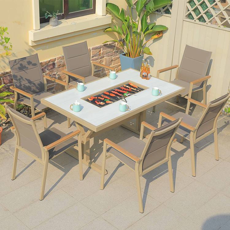 Hot Sale Cast Aluminum Fire Pi - مراجعة Outdoor Furniture Set With Fire Pit وسعره