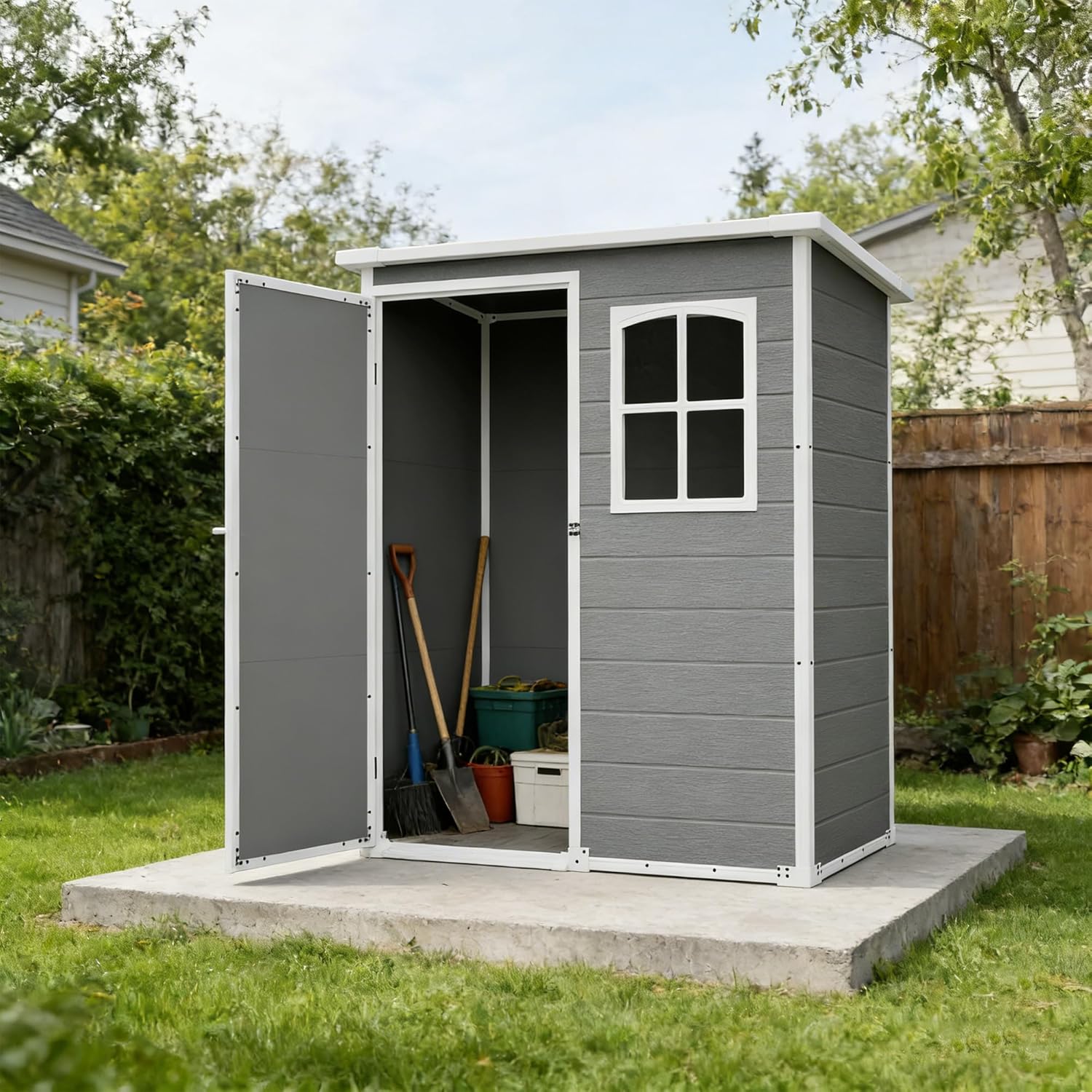 Resin Outdoor Storage Shed Kit - مراجعة Outdoor Furniture Patio وسعره