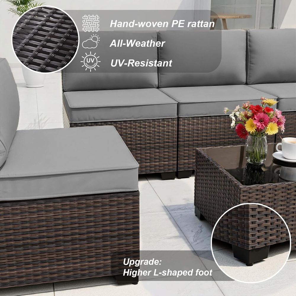 10-Piece Outdoor Patio Furnitu - مراجعة Outdoor Furniture Set With Fire Pit وسعره