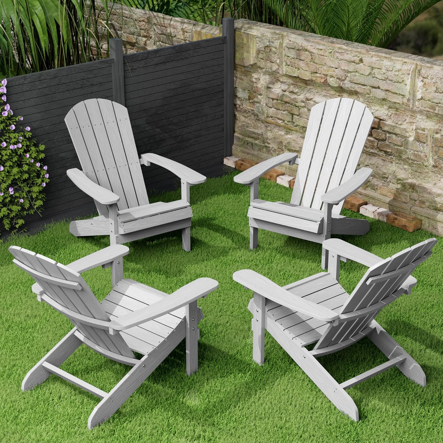 Adirondack Chairs Set of 4 Pla - مراجعة Adirondack Chair Wood وسعره