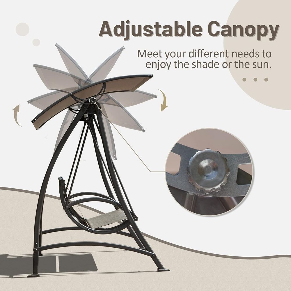 2-Seat Outdoor Patio Swing Cha - مراجعة Garden Swing Chair وسعره