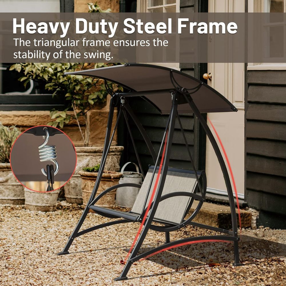 2-Seat Outdoor Patio Swing Cha - مراجعة Garden Swing Chair وسعره