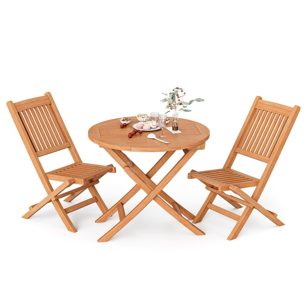 3PCS Outdoor Indonesia Teak Wo - مراجعة Outdoor Furniture Indonesia وسعره