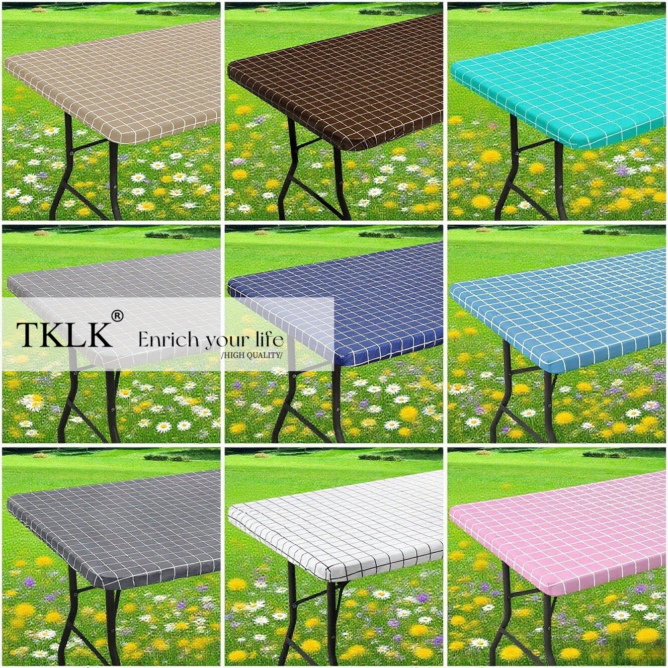 Rectangle Table Cloth, Elastic - مراجعة Folding Picnic Table وسعره