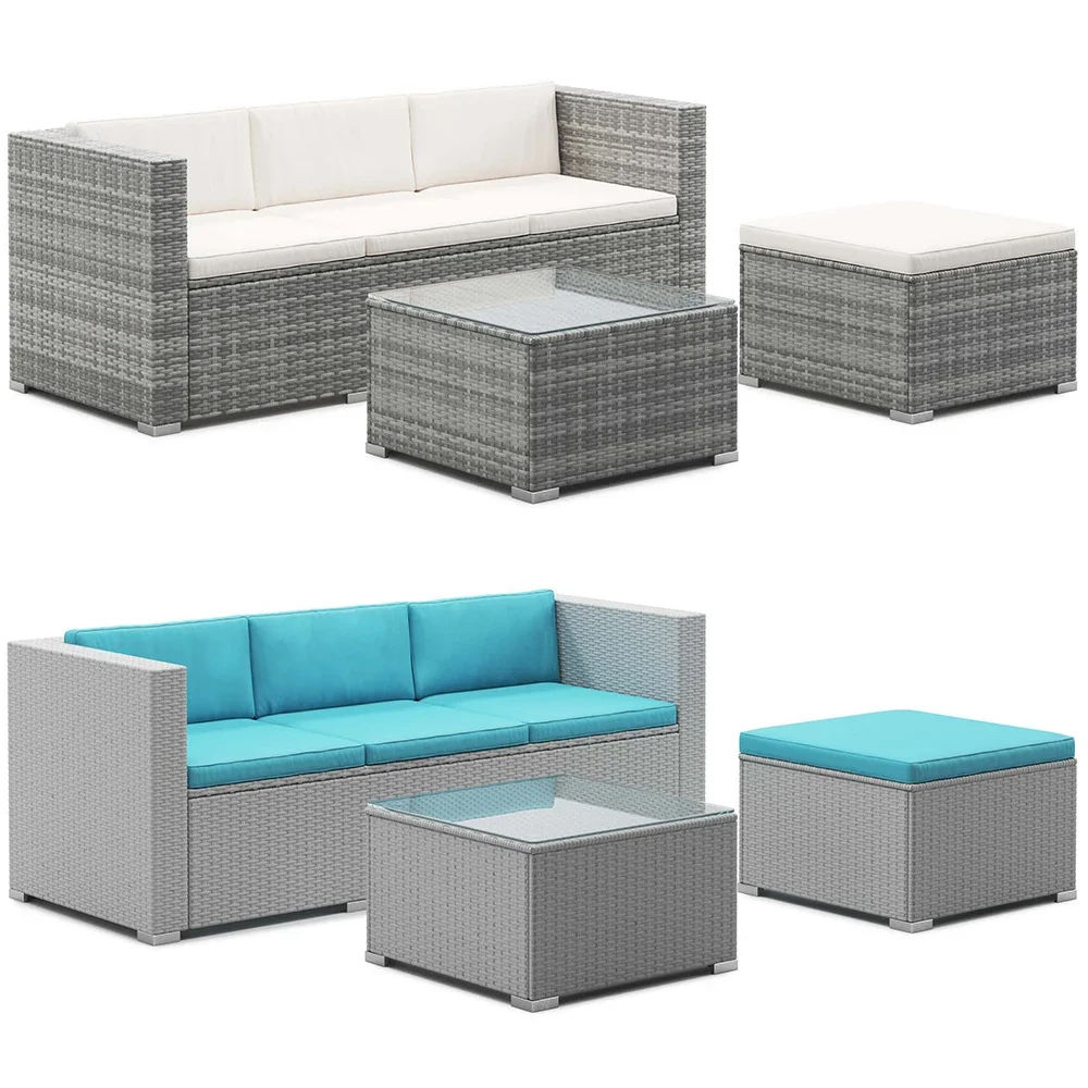 Garden Leisure Steel Rattan So - مراجعة Outdoor Furniture Types وسعره