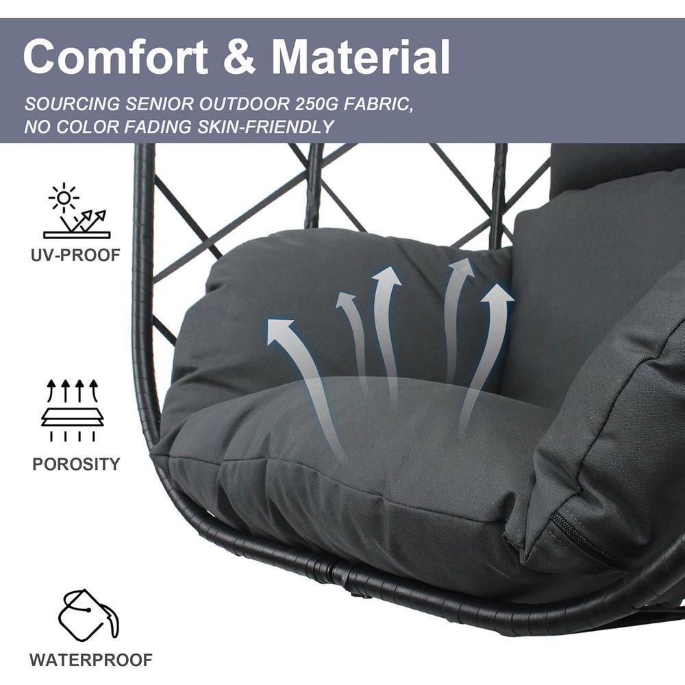 Outdoor Patio Wicker Swing Cha - مراجعة Garden Swing Chair وسعره