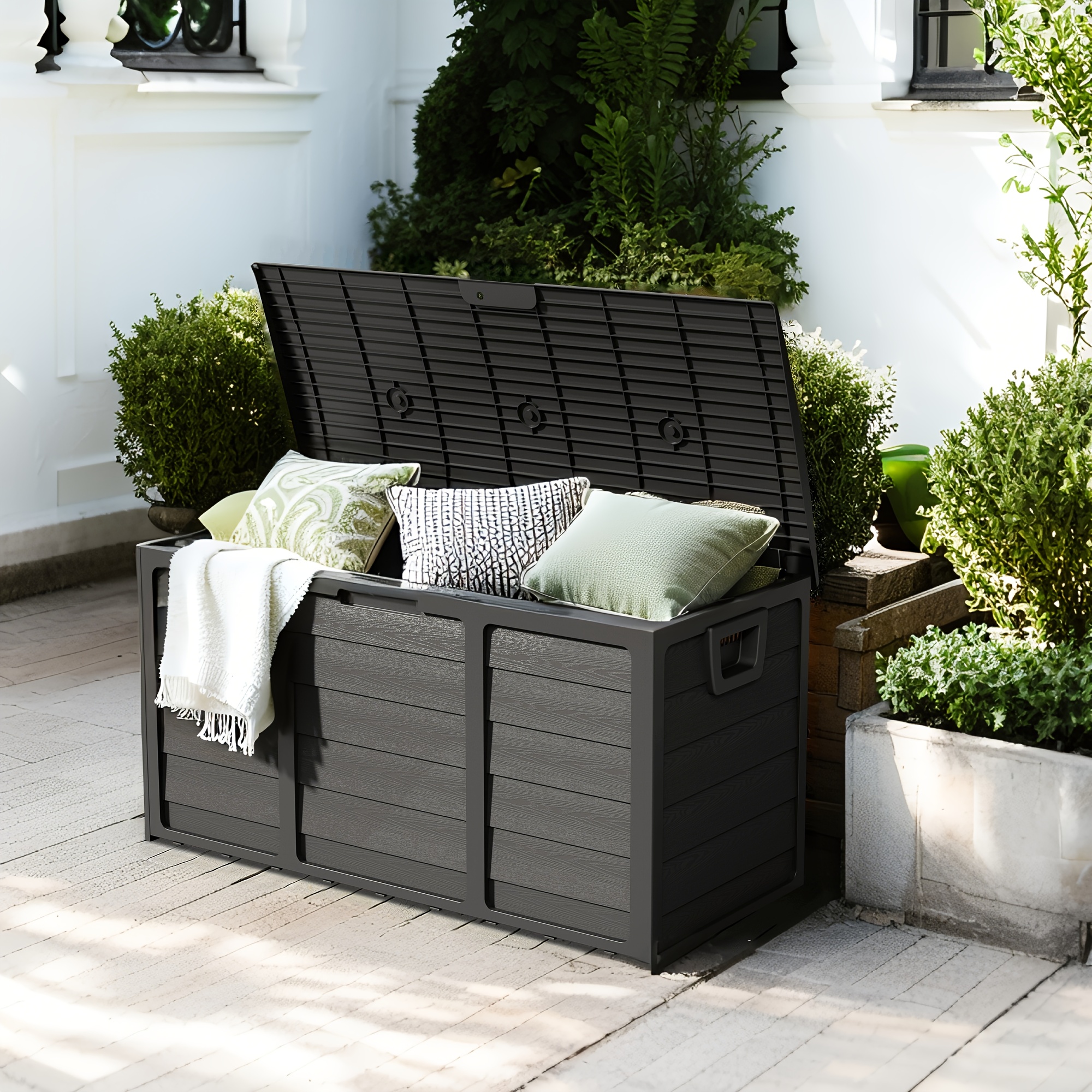 Weatherproof Resin Storage, 75 - مراجعة Outdoor Furniture Patio وسعره