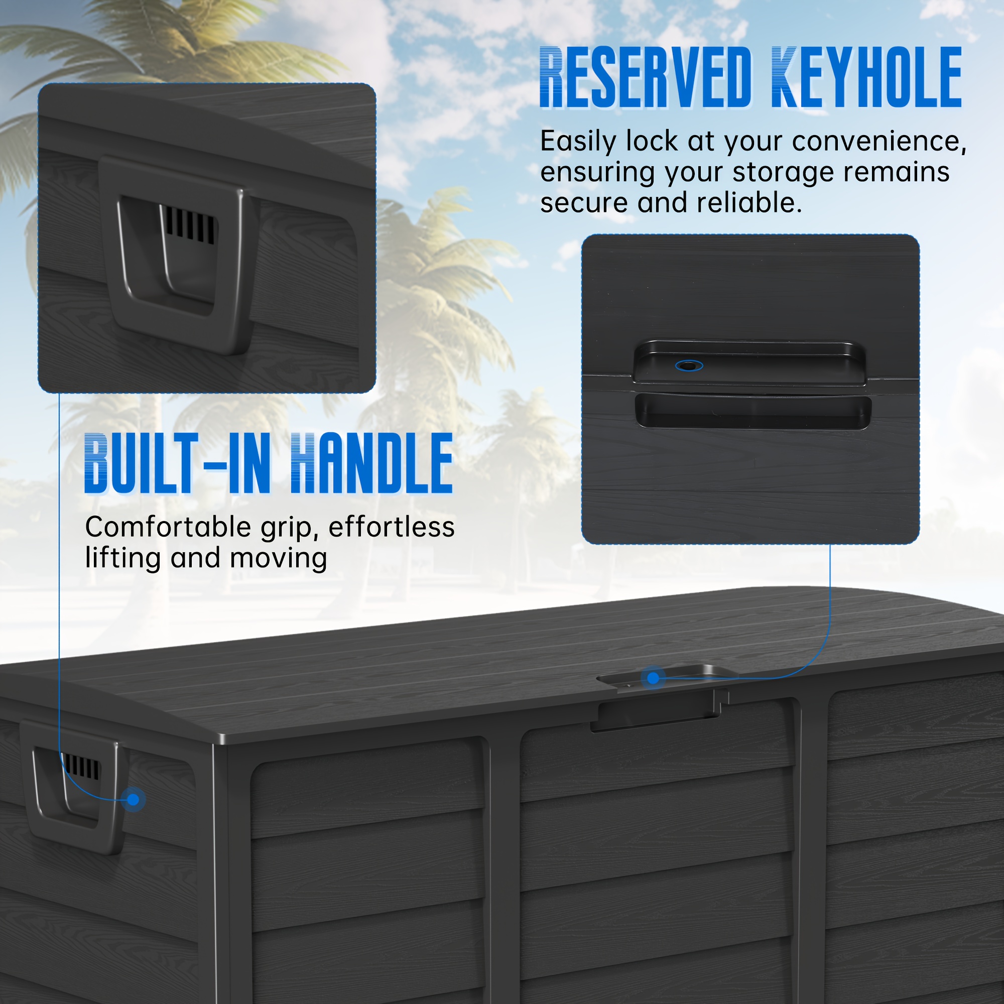 Weatherproof Resin Storage, 75 - مراجعة Outdoor Furniture Patio وسعره