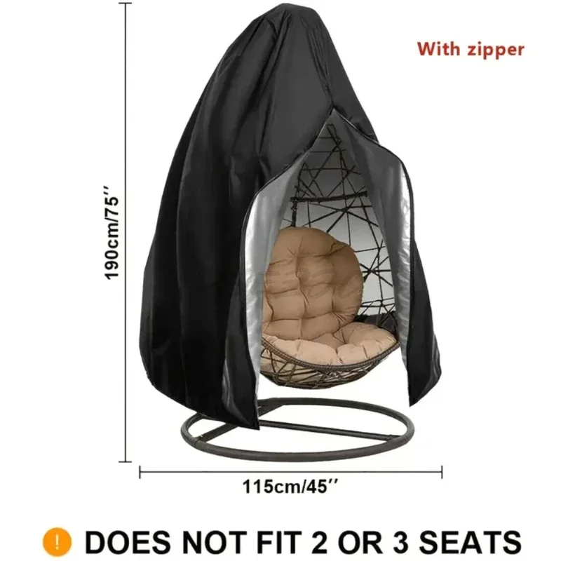 Black 210D Garden Outdoor Swin - مراجعة Garden Swing Chair وسعره
