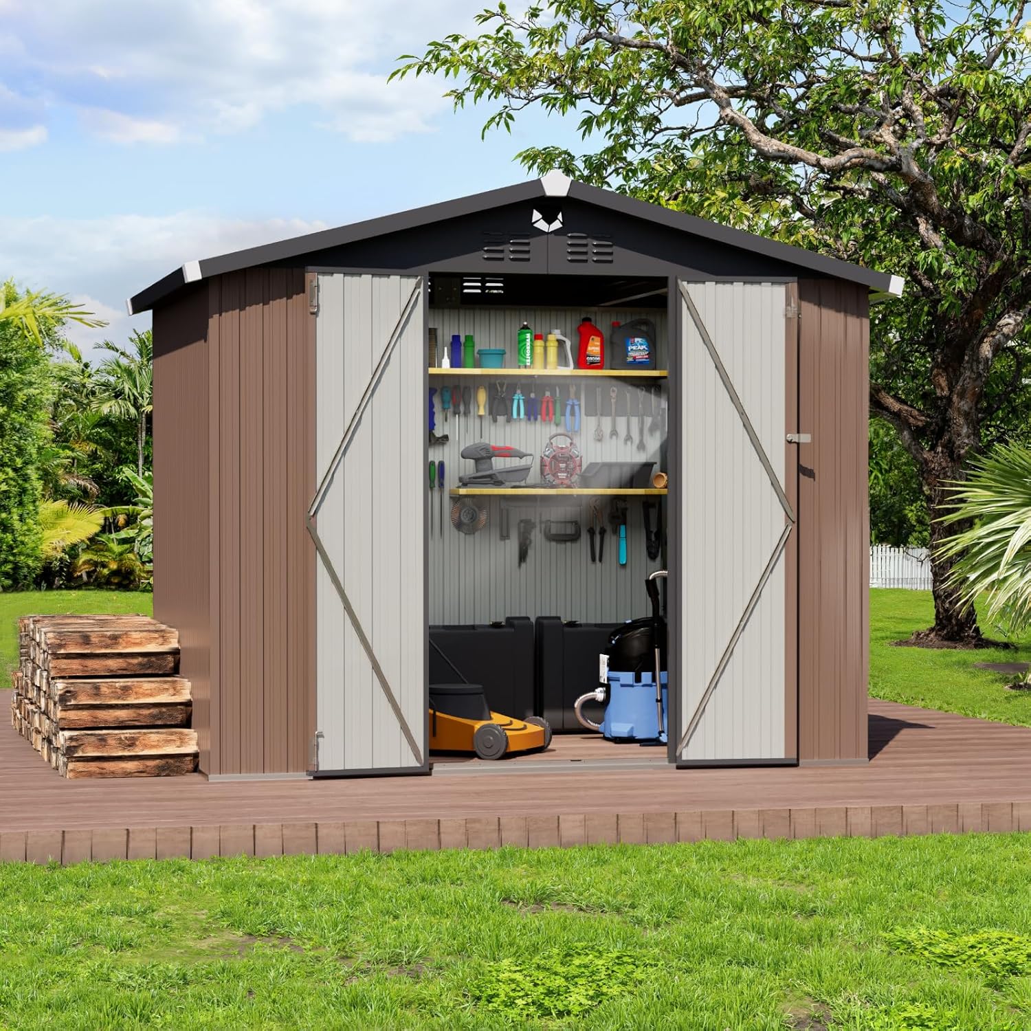 Metal Storage Shed,Outdoor Sto - مراجعة Outdoor Furniture Waterproof وسعره