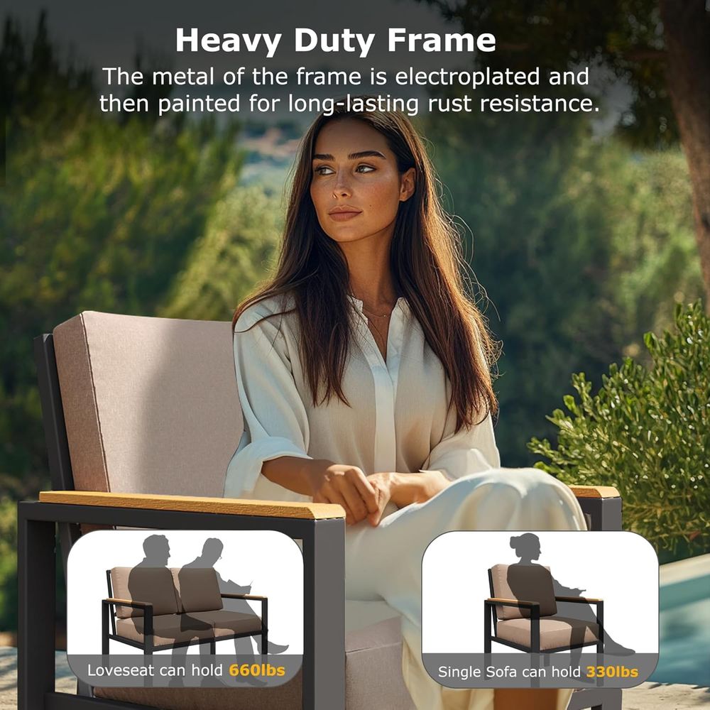 5-Piece Outdoor Patio Furnitur - مراجعة Outdoor Furniture Set With Fire Pit وسعره