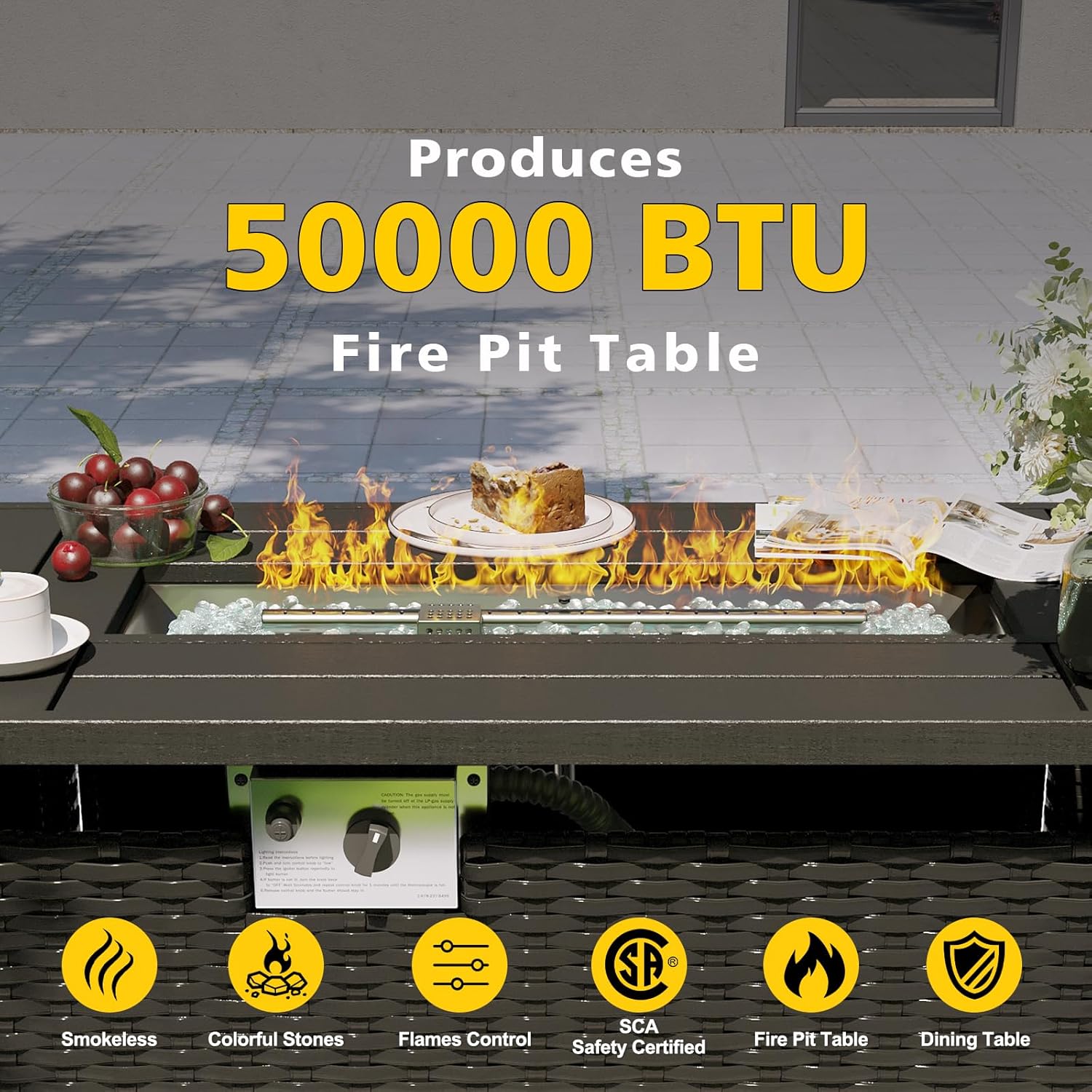 Patio Furniture Set with Fire  - مراجعة Outdoor Furniture Set With Fire Pit وسعره