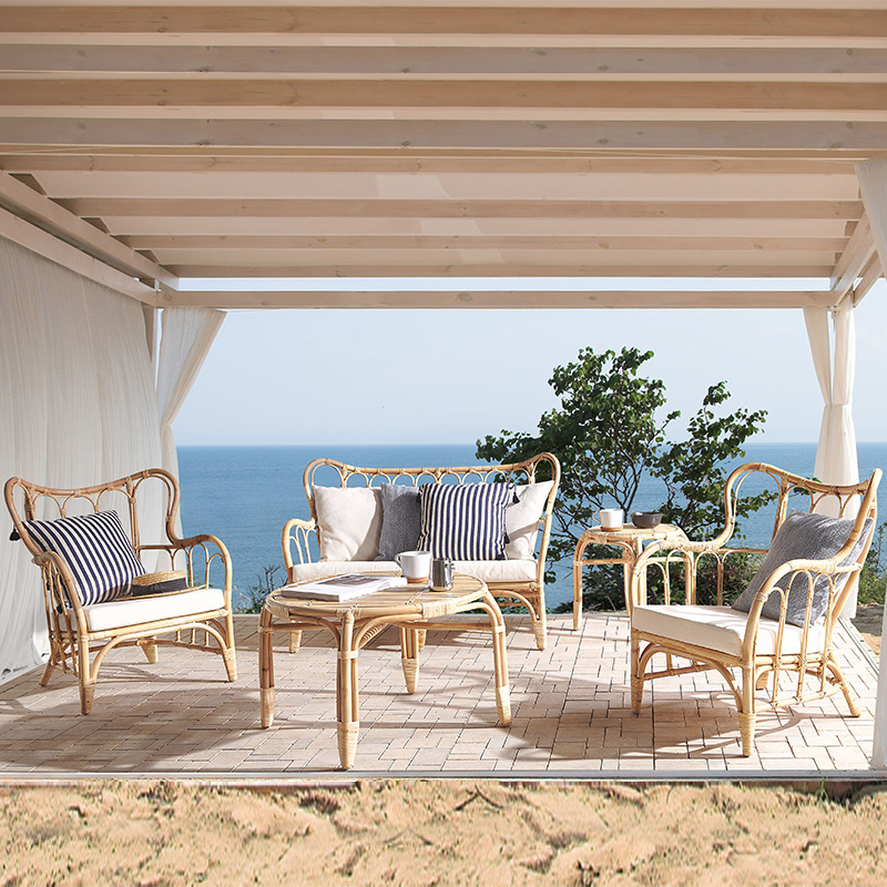 Custom Natural Real Rattan Sof - مراجعة Outdoor Furniture Indonesia وسعره