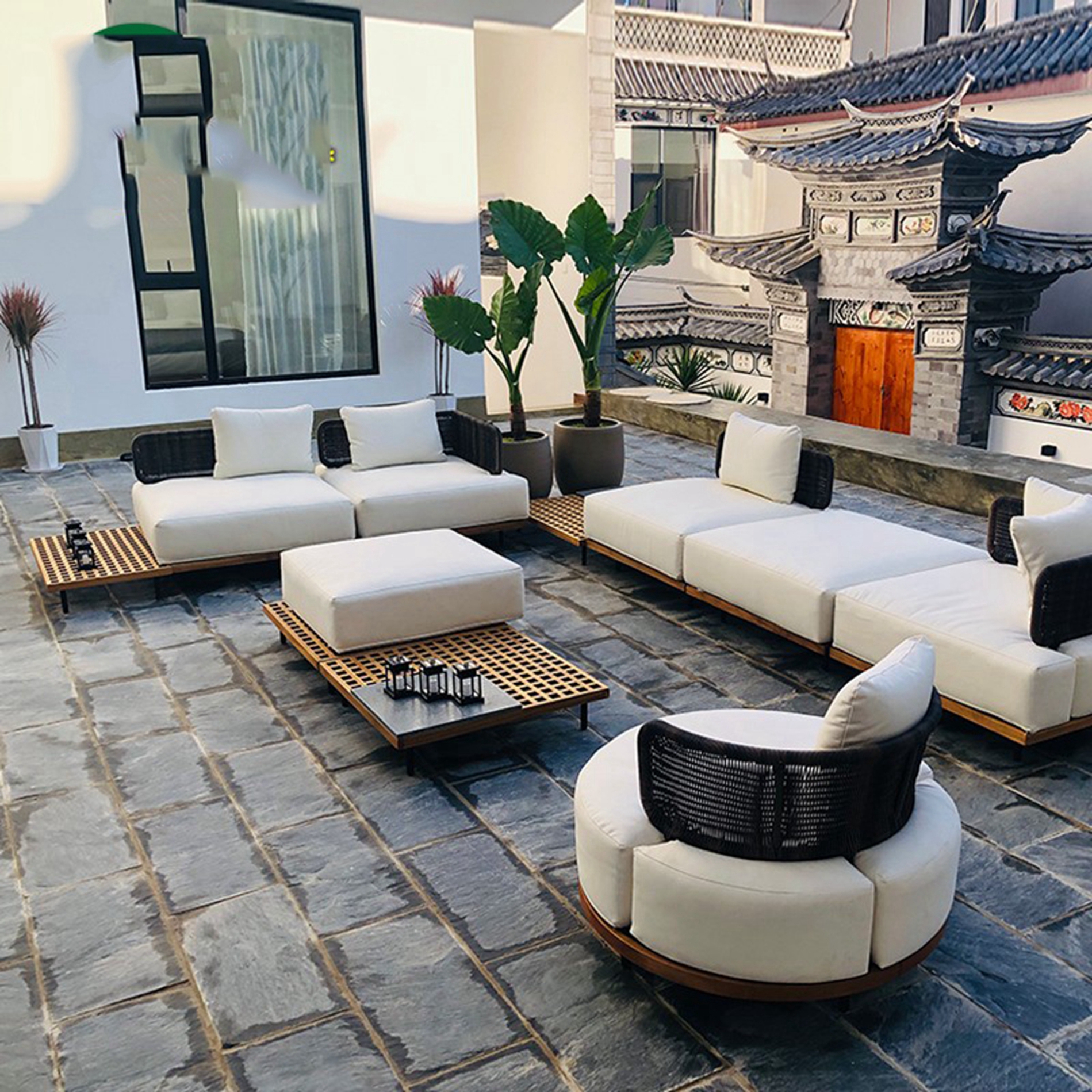 Indonesia Luxury Loveseat Pati - مراجعة Outdoor Furniture Indonesia وسعره