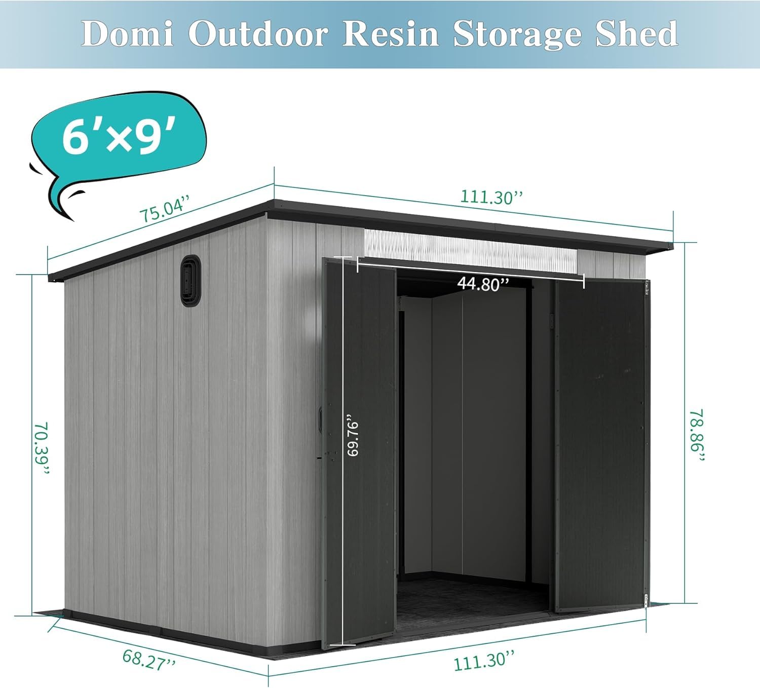 Domi 6x9FT Resin Outdoor Stora - مراجعة Outdoor Furniture Waterproof وسعره