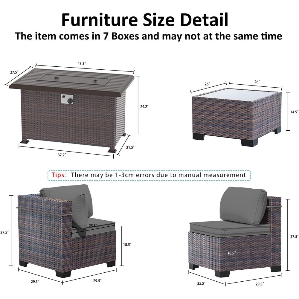 13-Piece Outdoor Sectional Pat - مراجعة Outdoor Furniture Set With Fire Pit وسعره