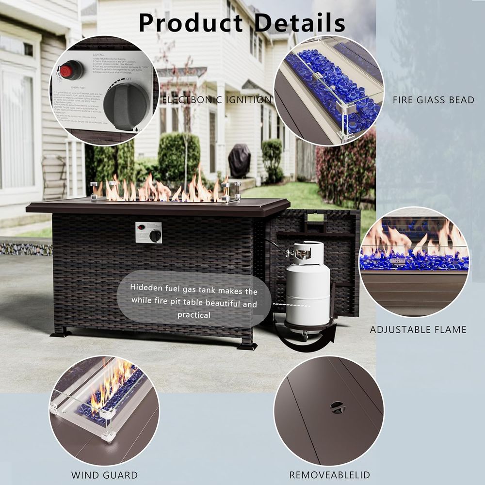 13-Piece Outdoor Sectional Pat - مراجعة Outdoor Furniture Set With Fire Pit وسعره