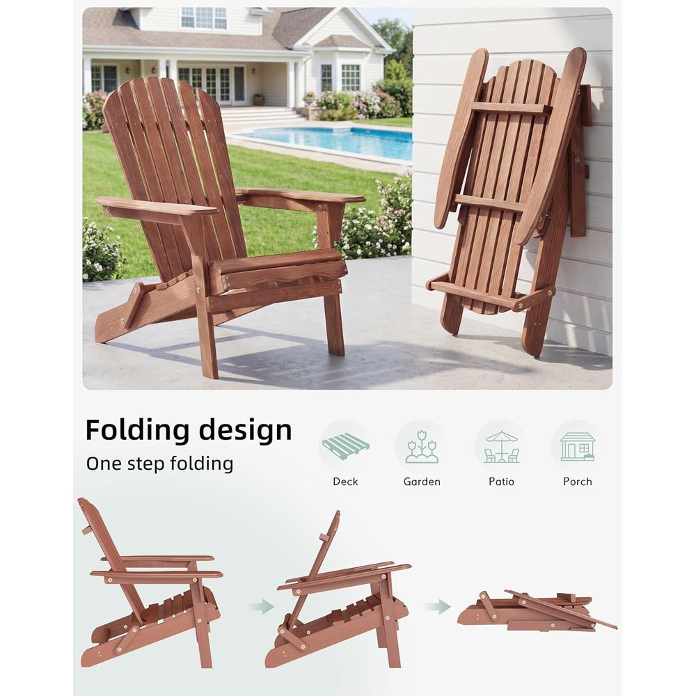 Pre-Assembled Wooden Adirondac - مراجعة Adirondack Chair Wood وسعره