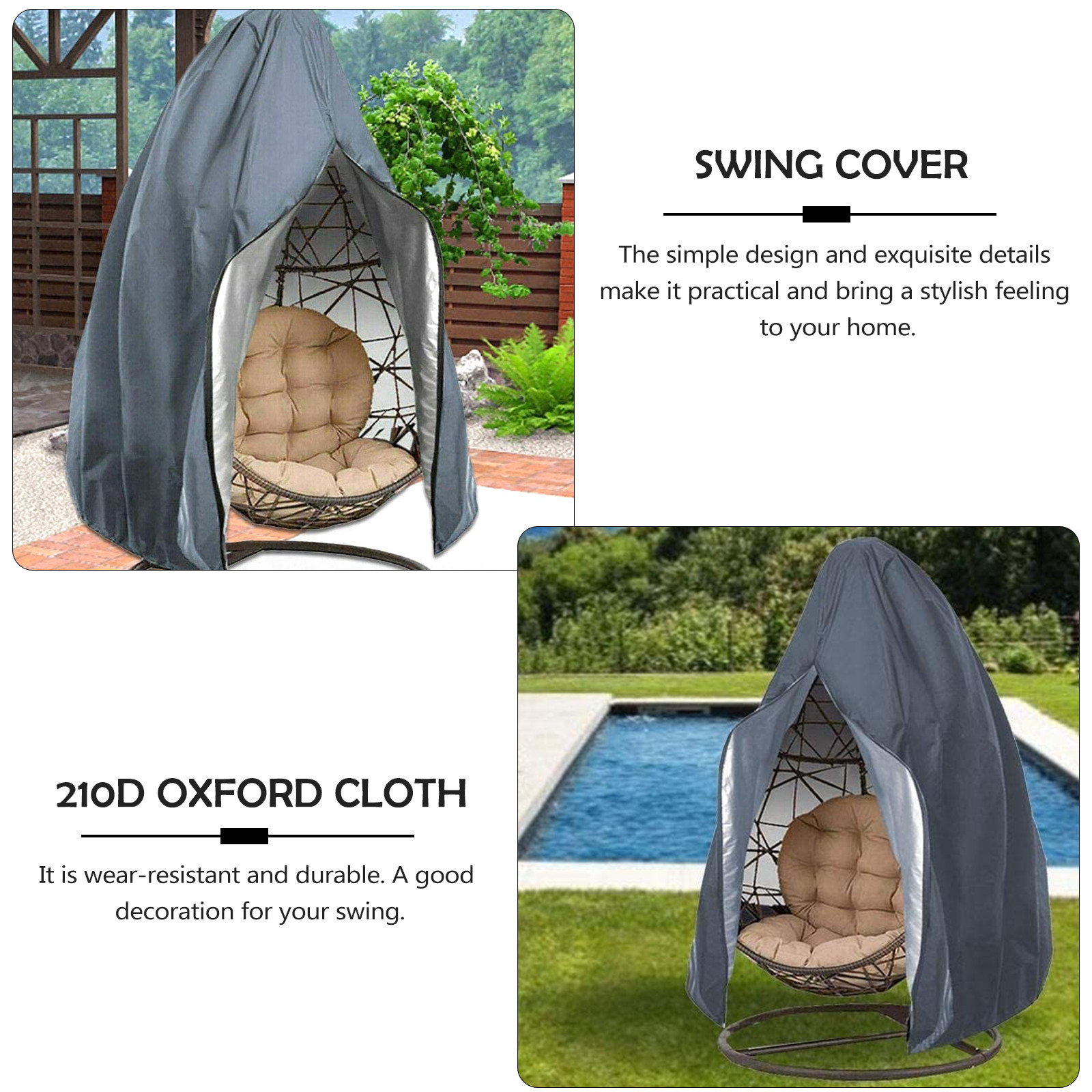 1Pcs 210D Oxford Swing Cover W - مراجعة Garden Swing Chair وسعره