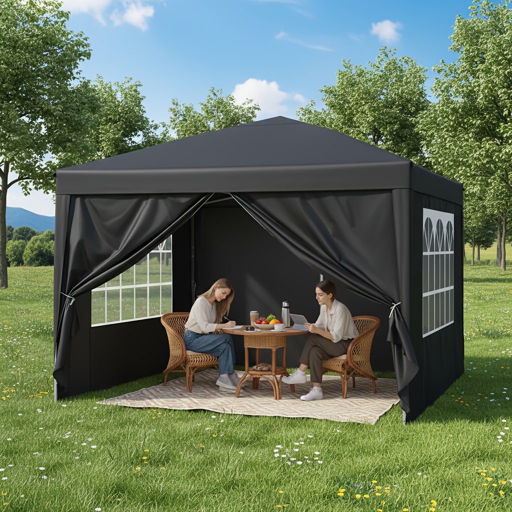 10x10ft Pop Up Canopy Tent, wi - مراجعة Outdoor Furniture Exhibition وسعره