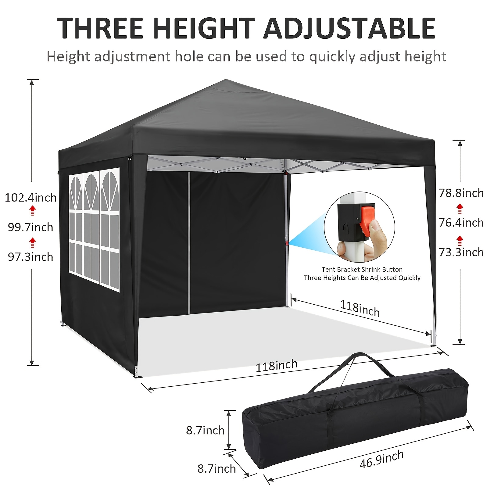 10x10ft Pop Up Canopy Tent, wi - مراجعة Outdoor Furniture Exhibition وسعره