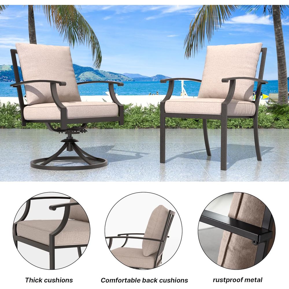 7-Piece Outdoor Patio Furnitur - مراجعة Outdoor Furniture Set With Fire Pit وسعره