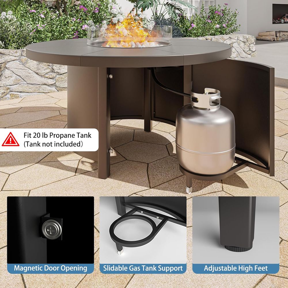 7-Piece Outdoor Patio Furnitur - مراجعة Outdoor Furniture Set With Fire Pit وسعره