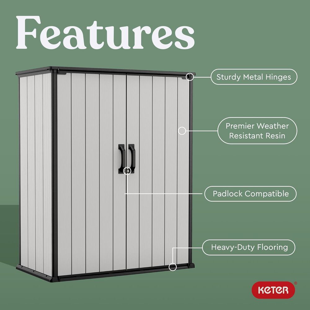 Resin Outdoor Storage Shed, 4. - مراجعة Outdoor Furniture Patio وسعره