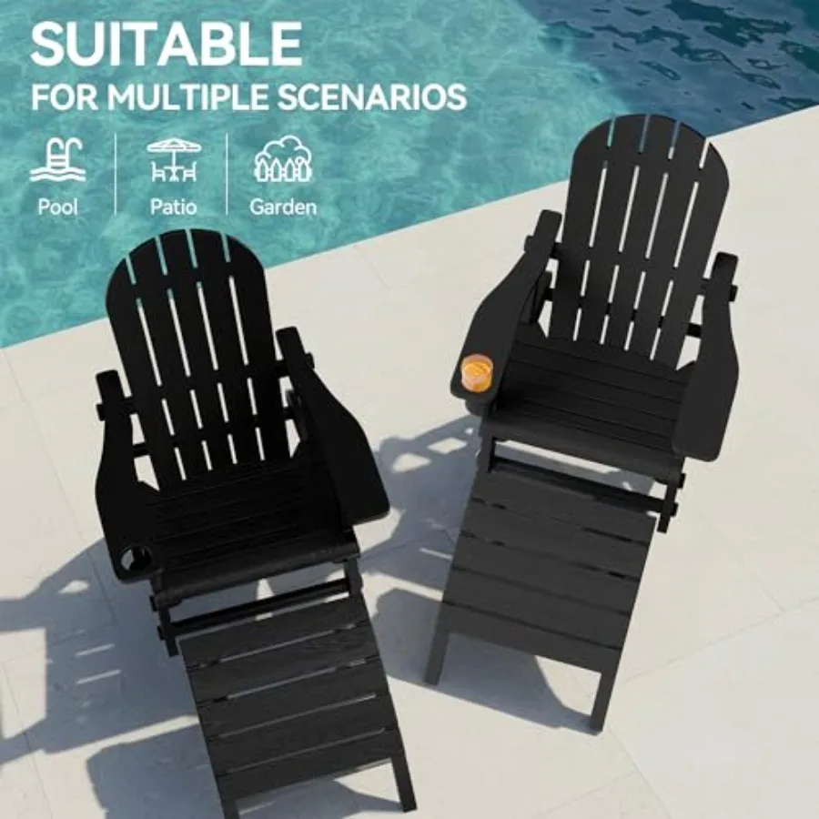 Adirondack Chairs Set of 2 wit - مراجعة Adirondack Chair Wood وسعره