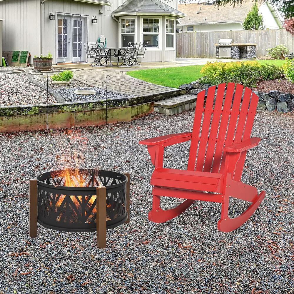 Wooden Adirondack Rocking Chai - مراجعة Adirondack Chair Wood وسعره