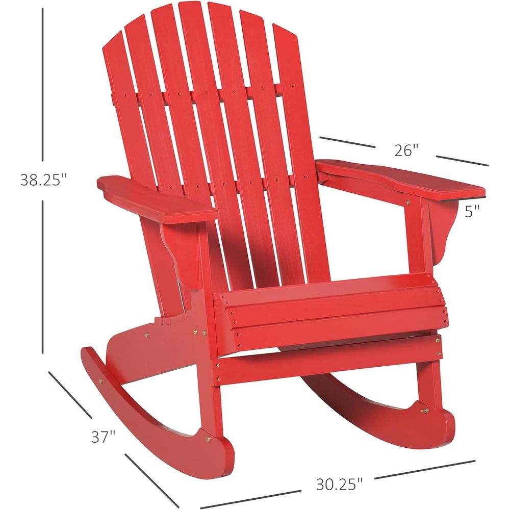Wooden Adirondack Rocking Chai - مراجعة Adirondack Chair Wood وسعره