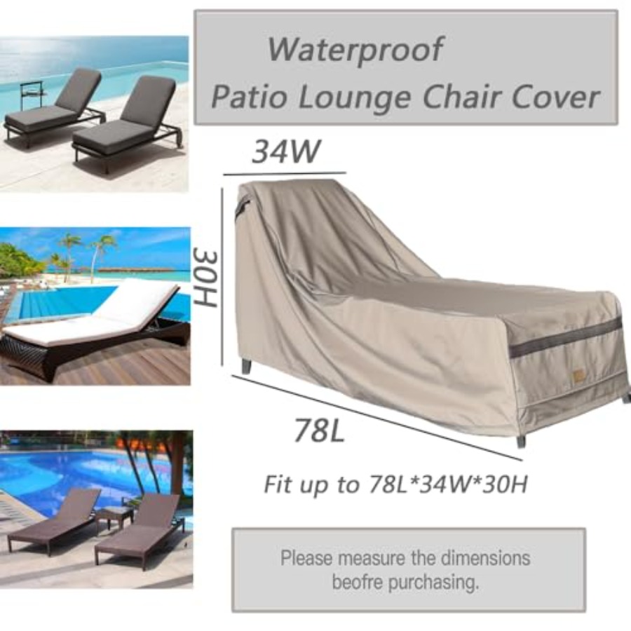 Patio Chaise Lounge Cover Wate - مراجعة Outdoor Furniture Waterproof وسعره