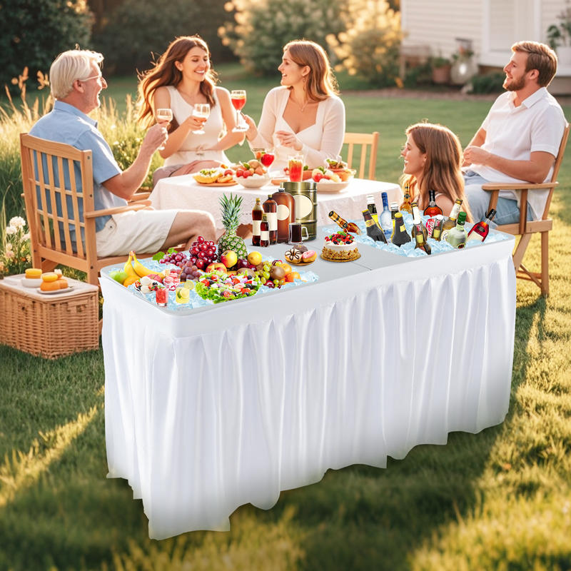 5 FT Folding Ice Cooler Table  - مراجعة Folding Picnic Table وسعره