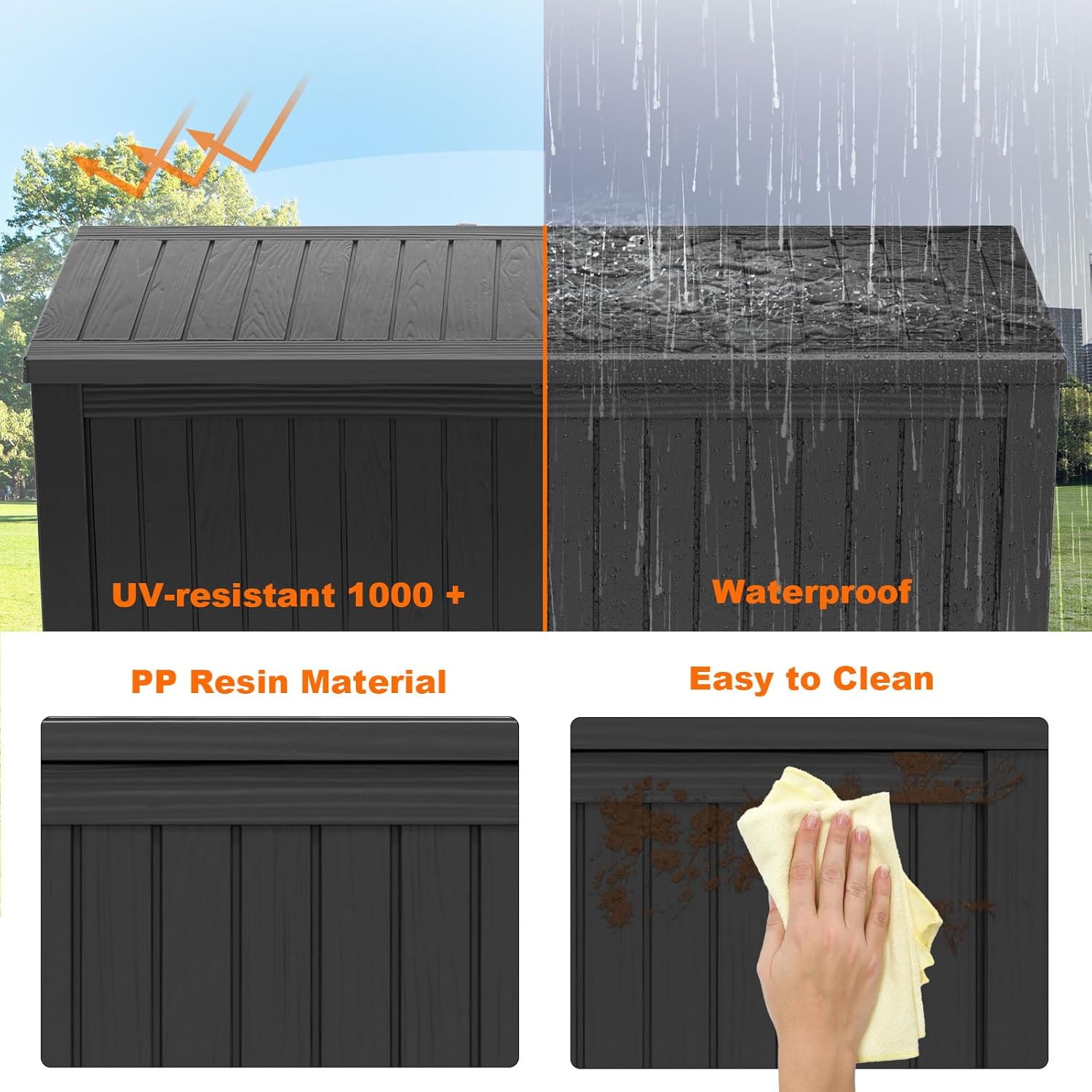 180Gal Lockable Resin Deck Box - مراجعة Outdoor Furniture Waterproof وسعره