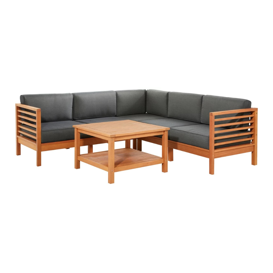 Modern Outdoor Teak Wood Sofa  - مراجعة Outdoor Furniture Warehouse وسعره